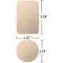 Metal Plate with 3M Adhesive Back for Magnetic Car Mount Cell Phone Holder GPS and Tablet Holder (2 Rectangle & 2 Round) (Gold) Metal Plate with 3M Adhesive Back for Magnetic Car Mount Cell Phone Holder GPS and Tablet Holder (2 Rectangle & 2 Round) (Gold)