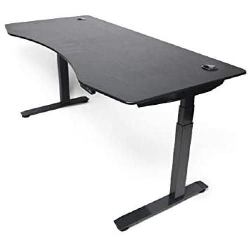 ApexDesk Elite Series 71'' W Electric Height Adjustable Standing Desk (Memory Controller, 71'' Black Top, Black Frame)