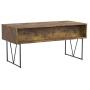 Analiese 4-Drawer Writing Desk Antique Nutmeg and Black