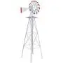 HAPPYGRILL Large 8ft Windmill Yard Garden Metal Ornamental Wind Mill for Garden Lawn Backyard, Grey HAPPYGRILL Large 8ft Windmill Yard Garden Metal Ornamental Wind Mill for Garden Lawn Backyard, Grey