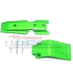 for Traxxas E-Revo 2.0 VXL Brushless (86086-4) Upgrade Parts Aluminum Front Skid Plate - 2Pc Set Green