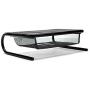 Mind Reader MESHKING-BLK Metal Mesh Monitor Stand Organizer with Storage Papers, Folders, Or Desk Accessories, Black w Drawer