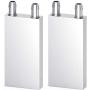 DIYhz Aluminum Water Cooling Block, Liquid Water Cooler Heat Sink System for PC Computer CPU Graphics Radiator Heatsink Endothermic Head Silver 2pcs(40mm x 80mm x 12mm)
