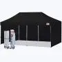 MASTERCANOPY Ez Pop-up Canopy Tent 10x20 Commercial Instant Canopies with 4 Removable Side Walls,2 Door Wall and Roller Bag, Bonus 6 SandBags(10x20ft,Black) MASTERCANOPY Ez Pop-up Canopy Tent 10x20 Commercial Instant Canopies with 4 Removable Side Walls,2 Door Wall and Roller Bag, Bonus 6 SandBags(10x20ft,Black)