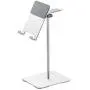 ELECOM Aluminum Tablet Stand with Headphone Holder, Cable Clip Organizer, Adjustable Tilt Angle, Anti-Slip Base (TB-DSCHHPALSV)