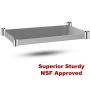 DuraSteel Stainless Steel Work Table 24'' x 12'' x 34'' Height w/ 4 Caster Wheels - Food Prep Commercial Grade Worktable - NSF Certified - Good For Restaurant, Business, Warehouse, Home, Kitchen, Garage