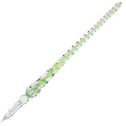 Molshine Handmade High Borosilicate Glass Glass Dip Pen Glass Signature Pen Business Present (green)