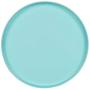 Kate and Laurel Celia Round Foldable Tray Accent Table, 14'' x 14'' x 25.75'', Light Teal and Gold, Modern Minimalist Design and Magnetic Tabletop