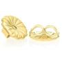 Art and Molly 14k Yellow Gold Earring Back Replacement Secure and Comfortable with Ear Locking Tension Grip Tight Nut (Medium)