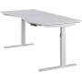 ApexDesk AXB6030-WHT Elite Series Electric Height Adjustable Standing Desk, 60'', White Top, White Frame - Bundle