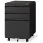 Dprodo 3 Drawers Mobile File Cabinet with Lock, Metal Filing Cabinet for Legal & Letter Size, Locking File Cabinet for Home & Office Full-Extension Drawers, Black Dprodo 3 Drawers Mobile File Cabinet with Lock, Metal Filing Cabinet for Legal & Letter Size, Locking File Cabinet for Home & Office Full-Extension Drawers, Black