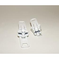 YKK Double Metal Tab Zipper Slider #10 Replacement, 2 Pieces, White