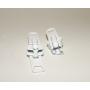 YKK Double Metal Tab Zipper Slider #10 Replacement, 2 Pieces, White