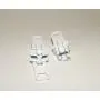 YKK Double Metal Tab Zipper Slider #10 Replacement, 2 Pieces, White