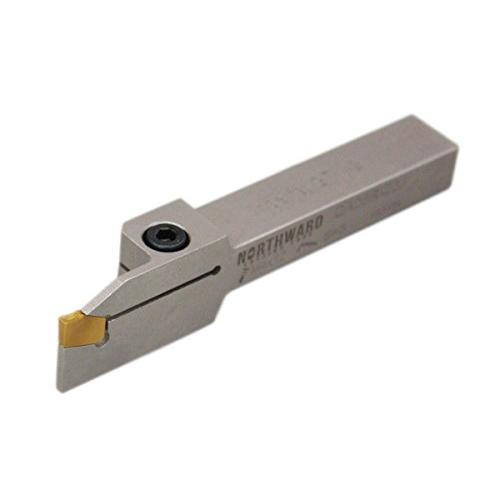 Accusize Industrial Tools 3/8 by 1/2 Heavy Duty Indexable Grooving/Parting Holder with a Gtn-2 Tin Coated Carbide Insert, 2415-5022 Accusize Industrial Tools 3/8 by 1/2 Heavy Duty Indexable Grooving/Parting Holder with a Gtn-2 Tin Coated Carbide Insert, 2415-5022