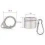 HOOPLE Aluminum Alloy Flagpole Mounting Rings Set for 1 inch Pole Hooks Replacement, Well Packed, 360 Degree Rotating Tangle Free with Carabiners, Spinning Flag Pole Clips Kit (Silver Pack of 2)