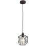 ZhLCY Industrial Metal Pendant Light with Clear Glass Shape Retro Mini Hanging Light Rustic Wire Cage Pendant Lighting Fixture for Kitchen Island Bar Sink Loft Farmhouse, Oil Rubbed Bronze