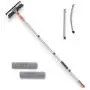 Baban Squeegee Window Cleaner 2 in 1 Window Cleaning Tool with Elbow and Straight Extension Pole, 61'' Telescopic Window Washing Equipment with Bendable Head for Car Indoor Outdoor High Windows (2 Pad) Baban Squeegee Window Cleaner 2 in 1 Window Cleaning Tool with Elbow and Straight Extension Pole, 61'' Telescopic Window Washing Equipment with Bendable Head for Car Indoor Outdoor High Windows (2 Pad)