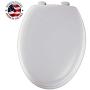 MAYFAIR 1844EC 000 Toilet Seat Easily Remove, ELONGATED, Durable Enameled Wood, White MAYFAIR 1844EC 000 Toilet Seat Easily Remove, ELONGATED, Durable Enameled Wood, White