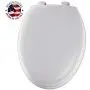 MAYFAIR 1844EC 000 Toilet Seat Easily Remove, ELONGATED, Durable Enameled Wood, White MAYFAIR 1844EC 000 Toilet Seat Easily Remove, ELONGATED, Durable Enameled Wood, White