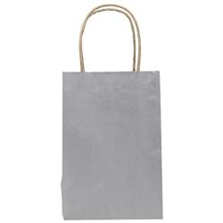 PTP BAGS Hi Ho Silver 5'' x 3'' x 8'' Tote Bags [Pack of 250] Recyclable Metallic Kraft Paper Gift Bags