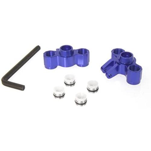 Slash 4X4 1:16 Aluminum Alloy Front/Rear Axle Carriers Hop Up Upgrade, Blue by Atomik RC - Replaces Part 7034