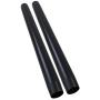 Class A Customs | 2 Pack | 27.5'' Black Metal Table Leg, with 2 Black Surface Mount Plastic Bases (2 Black Legs, 4 Black Surface Mount Bases)