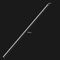 Favordrory 10 Pieces 304 Stainless Steel 2mm x 150mm Model Straight Metal Round Shaft Rods, Lathe Bar Stock for Toy Car Helicopter Airplane