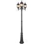 Outdoor Post Light with LED Bulbs, 3-Head Surface-Mount Post Combination, Wet Location Outdoor Street Light, LED Landscape Lamp Post Lighting for Backyard, Patio, Garden, Walkway, ETL Listed