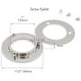 CRAFTMEMORE 4pcs Metal Screw O-Rings Eyelet Round Flat Surface Purse Loop Replacement Leather Accessories SCES (Gold, 1 Inch)