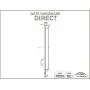 Trident 20 Inch Tall Black Magnetic Pool Child Safety Gate Latch | Keyed Alike | TRIDENT-20-BK-KA
