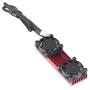JMT M.2 NVME NGFF Heatsink SSD Cooler with 20mm Powerful Cooling Fan for Desktop PCIE M.2 2280 22110SSD with Thermal Pad (Red for 2280)
