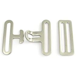 HILASON 2 in Horse Tack 3 Piece Nickel Plated Surcingle Attachment Set
