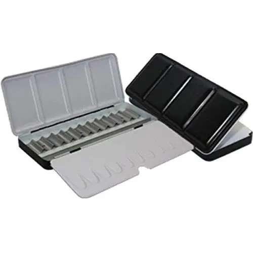 Whiskey Painters Artist Watercolor Tube Metal Box for Studio or on The go Artists Holds 5ml Tubes - Free Palette Cup and 2 Free refillable Artist Water Brushes Hand Made in Germany (12 Tube) Whiskey Painters Artist Watercolor Tube Metal Box for Studio or on The go Artists Holds 5ml Tubes - Free Palette Cup and 2 Free refillable Artist Water Brushes Hand Made in Germany (12 Tube)