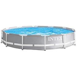 Intex 26710EH 12ft x 30in Prism Metal Frame Outdoor Above Ground Swimming Pool with Easy Set-Up and fits up to 6 People (Filter Pump Not Included)