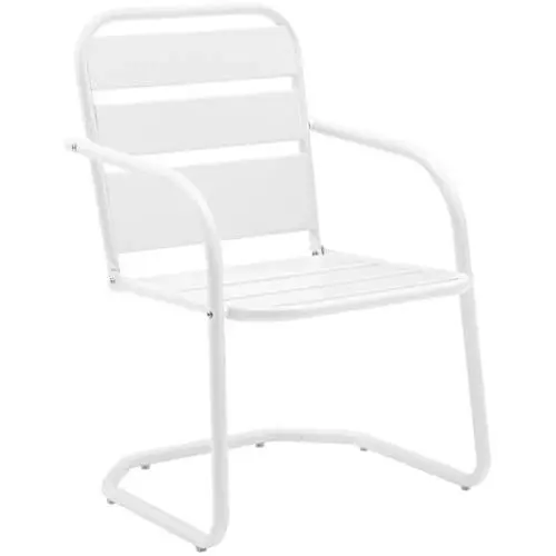 Crosley Furniture CO1030-WH Brighton Retro Metal Chair, Set of 2, White Crosley Furniture CO1030-WH Brighton Retro Metal Chair, Set of 2, White