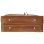 Texbo Mens Solid Full Grain Cowhide Leather Large 17 Inch Laptop Briefcase Messenger Bag Tote with YKK Metal Zippers