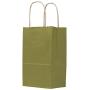 PTP BAGS Gold Rush 5'' x 3'' x 8'' Tote Bags [Pack of 250] Recyclable Metallic Kraft Paper Gift Bags