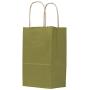 PTP BAGS Gold Rush 5'' x 3'' x 8'' Tote Bags [Pack of 250] Recyclable Metallic Kraft Paper Gift Bags