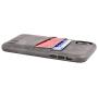 Dockem Wallet Case for iPhone X/XS: Built-in Metal Plate for Magnetic Mounting & 2 Credit Card Holders, 5.8'' Exec M2 Synthetic Leather (Grey)