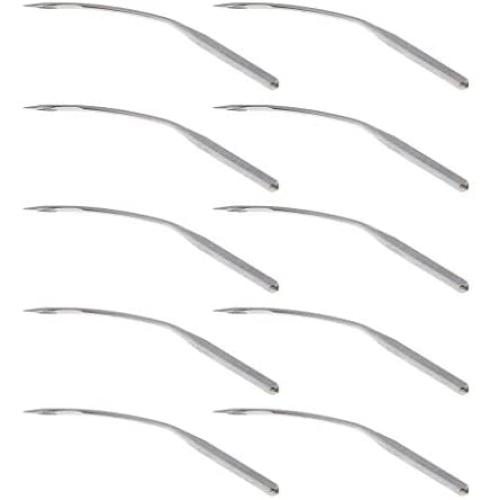 Prettyia 100Pcs Portable Silver Metal Blindstitch Sewing Machine Needles LW6T