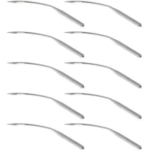 Prettyia 100Pcs Portable Silver Metal Blindstitch Sewing Machine Needles LW6T Prettyia 100Pcs Portable Silver Metal Blindstitch Sewing Machine Needles LW6T