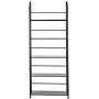 Unbrand Black 5 Tier Metal Bookshelf Rack,