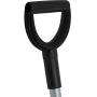 CASL Brands Aluminum Snow Shovel with D-Grip Handle and Heavy-Duty Metal Wear Strip - Adjustable Powder-Coated Steel Handle with Plastic Grip - 22-Inch Blade - Black