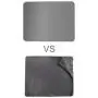 Metal Aluminum Mouse Pad Hard Mat Smooth Magic Ultra Thin Double Side Mouse Mat Waterproof Fast and Accurate Control for Gaming and Office(Small Gray 9.05X7.08 Inch)