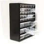 Homak 39-Drawer Parts Organizer, Black, HA01039001 Homak 39-Drawer Parts Organizer, Black, HA01039001