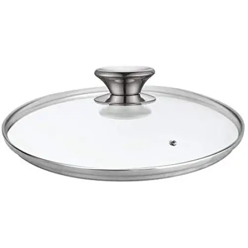 Cook N Home Tempered Glass Lid, 9.5-inch/24cm, Clear Cook N Home Tempered Glass Lid, 9.5-inch/24cm, Clear