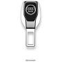 Seat Belt Extender, Metal Eat Belt Extender Suitable for Most Models, with Car Logo Plating Mirror Seat Belt Buckle (Audi)