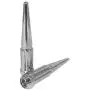 Wheel Accessories Parts Set of 20 Spiked Solid Metal Lug Nuts M14x1.5 Thread 4.4 Inch Tall Closed End Bulge Acorn Spike Lug Nut 1 Long Socket Key
