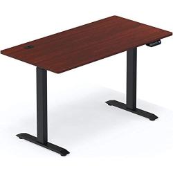 SHW 55-Inch Large Electric Height Adjustable Computer Desk, 55 x 28 Inches, Cherry